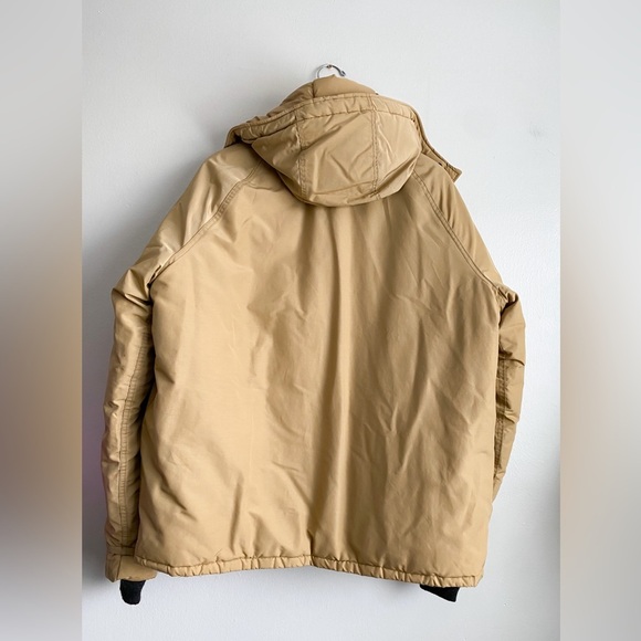 Golden Fleece Vintage Men’s Tan Hooded Parka Puffer Jacket Quilted Rare USA 1X - Picture 6 of 12